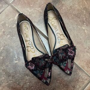 Sam Edelman Rochester black multicolour Majestic bird jacquard loafer flats